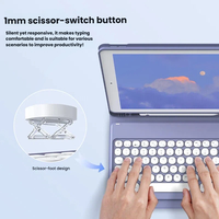 Nouvelle coque de protection ultra-fine en TPU+PU pour iPad 10e génération et Pro 11, avec emplacement intégré pour stylet, prise en charge du clavier sans fil et mécanisme à ciseaux