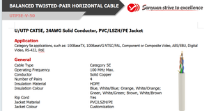 Câble <span class=keywords><strong>LAN</strong></span> UTP CAT5E en cuivre nu 0,50 mm, gaine HDPE PVC/LSZH/PE, conforme CPR IEC60332, testé avec analyseur de réseau - Product Image 3
