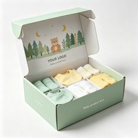Boîte en papier personnalisable de haute qualité, recyclable, en gros, bon marché, pour jouets de bébé, bavoirs, couches, biberons et tétines