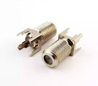 Conector coaxial RF, enchufe de crimpado recto tipo F para