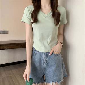 Combinaison sexy à manches courtes K2048 pour femmes, haut de corps à épaules dénudées, streetwear, hauts de combinaison - Product Image 4