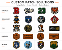 Écusson en tissu brodé personnalisé, écologique, à coudre, broderie chevrons, accessoires pour uniformes, badges avec logo personnalisé, design simple