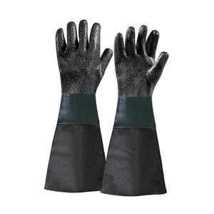 Fervi <b>PVC</b> Work <b>Gloves</b> Long Cuff Heavy Duty Protection For Industrial Use - Product Image 1