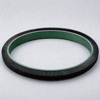 Nylon-Borstenringbürste mit Flexiblem Grünem PP-Basisband, Kreisförmige Bürstenleiste in Anpassbarer Länge, Industrielle Ringbürste