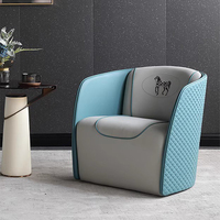 Design italien de luxe en cuir Loisirs Canapé simple Fauteuil Mobilier de maison Villa moderne Salon Chaises longues
