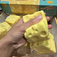 Jouet en silicone et PU en forme de fromage mignon et moelleux |   Jouet anti-stress à remontée lente, unisexe, en forme d'aliments moulable, cadeaux