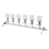 Support de filtration à six têtes TOONE-STV6C en acier inoxydable 304, autoclavable, à commande manuelle, équipement de laboratoire de test, haute précision, garantie 1 an