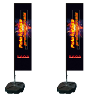 Drapeau publicitaire promotionnel de type plume de plage, bannière volante, drapeau en forme de larme, avec mât en fibre de verre pour sublimation