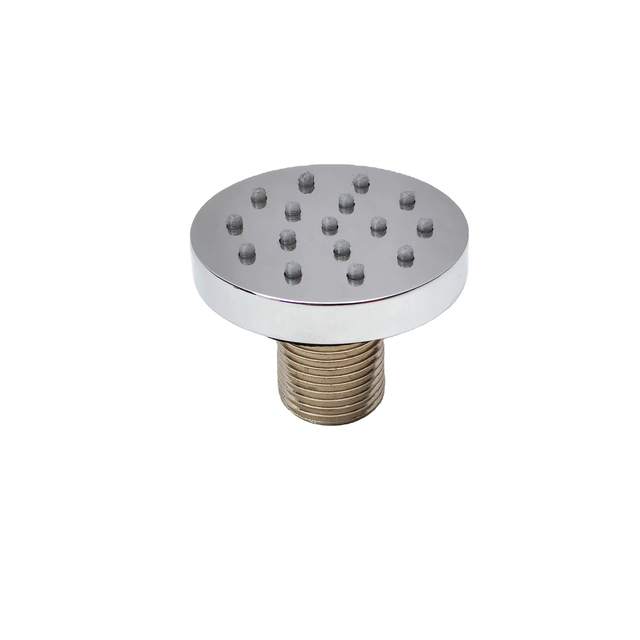 Wall-Mounted Single Handle Shower Kit Water Saving Round Solid Brass Rain Spray Chrome Finish Massage Spa Jets