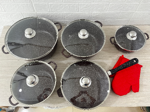 Juego de Ollas de Cocina de Aluminio Antiadherente de 12 Piezas, Juego de Ollas de Alta Calidad, Olla <span class=keywords><strong>para</strong></span> Sopa Antiadherente - Product Image 3