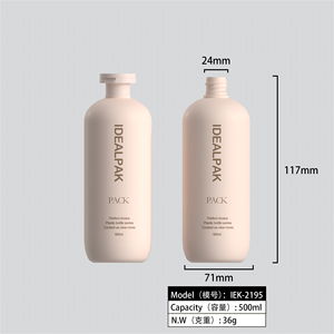 Botella de champú de plástico de lujo de 500ml Botella de plástico ecológica de champú azul Rosa <span class=keywords><strong>rojo</strong></span> - Product Image 6