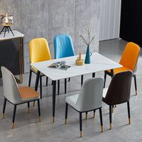 Chaise de salle à manger en cuir PU Milano de luxe, chaise de café moderne, meubles de maison Mingshuai, vente chaude 2025