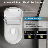 Toilettes intelligentes modernes à ouverture et chasse d'eau automatiques, WC électrique intelligent en céramique pour salle de bain