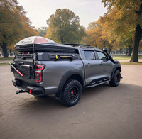 Couverture de benne de pick-up en alliage d'aluminium ultra-plat, type tonneau rigide, avec levage manuel, étanche et verrouillable