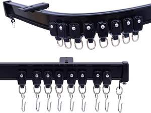 Fábrica al por mayor Rieles <span class=keywords><strong>de</strong></span> cortina Riel flexible Riel <span class=keywords><strong>de</strong></span> cortina <span class=keywords><strong>de</strong></span> curva moderna Rieles <span class=keywords><strong>de</strong></span> aluminio <span class=keywords><strong>de</strong></span> plástico para cortinas - Product Image 2