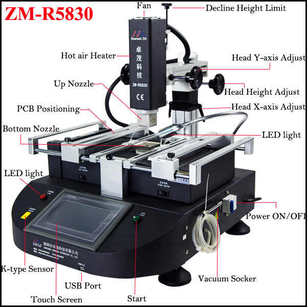 Seamark ZM Low Cost BGA Rework Station ZM-R5830 Bga Rework Station SMT SMD Soldering Station Repair Machine