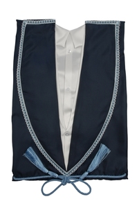 Robe funéraire à col à revers pour hommes, vêtement funéraire de style robe pour adultes décédés, <span class=keywords><strong>tenue</strong></span> de cercueil en satin doux - Product Image 5