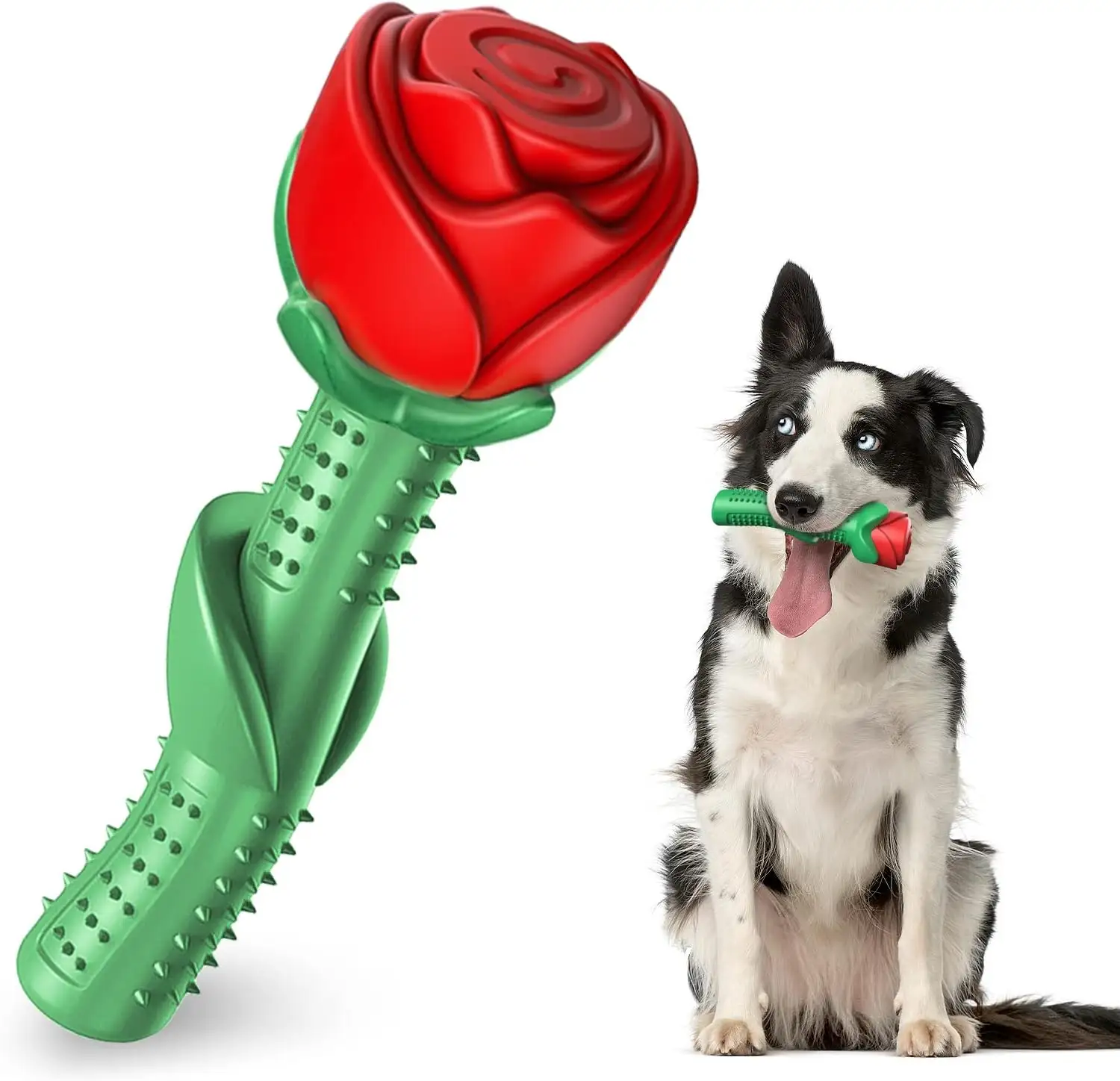 도매 장미 개 장난감 선물 생일 발렌타인 데이 개 강아지 씹는 장난감 훈련 및 치아 청소