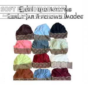 Hiyab con Ribete de Encaje de Color Sólido para Mujer, Transpirable, Modesto, para Uso Diario, Todas las Temporadas, Gorro Musulmán - Product Image 2
