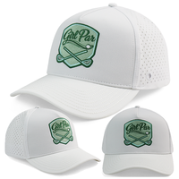 Gorra Trucker HS41 de Alta Gama con Bordado Personalizado, Impermeable, Perforada con Láser, de 5 Paneles, Unisex, para Golf y Uso Diario Informal