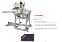 Machine à coudre industrielle VMA à bon prix avec dispositif de découpe, machine automatique pour ceintures de jeans pour la fabrication de vêtements