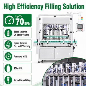 ZXSMART Línea de Llenado de Botellas de Vidrio de 200 ml, Totalmente Automática, con 6 Boquillas Digitales, Bomba de Alta Precisión (1%) y Alta Productividad - Product Image 3