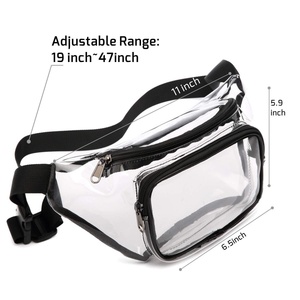 Sac banane de sport transparent en PVC imperméable pour femme, idéal pour la randonnée et le cyclisme, avec fermetures éclair étanches - Product Image 6