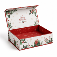 Fournisseur de boîtes en papier personnalisées de luxe avec logo, emballages durables, boîtes rigides pliables avec fermeture magnétique pour emballages cadeaux de Noël