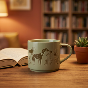 Nouvelles tasses en céramique de porcelaine au design original, peintes à la main, motif chat et chien, cadeau créatif, compatibles micro-ondes et lave-vaisselle, pour le camping - Product Image 5