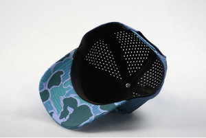 หมวกเบสบอล 5 แผง ลายพรางพิมพ์ลายตามสั่ง OEM กันน้ำ ปัก 3 มิติ โลโก้ PVC/ยาง  แบบมีรูระบายอากาศ เหมาะสำหรับกีฬากอล์ฟ - Product Image 5