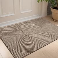 Tapis d'entrée personnalisé OEM antidérapant, résistant à la saleté, facile à nettoyer, résistant à l'usure intensive, style nordique rayé