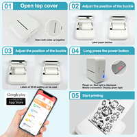 Imprimante d'Étiquettes Thermique Mini Portable Marklife, Interface USB, Batterie 1200mAh, Garantie 2 Ans – Format de Poche, Taille de Papier Max 57mm