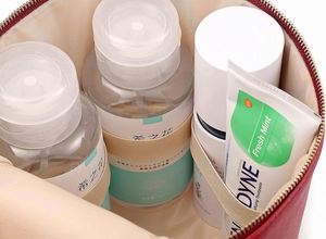 Sac de voyage cosmétique en forme de baril, trousse de maquillage avec miroir, sac de maquillage de voyage pour filles et femmes - Product Image 3