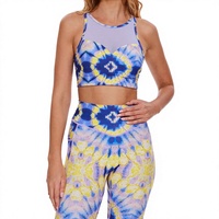 Ensemble de yoga réversible pour femme, imprimé floral et cachemire, taille haute, 2 pièces, soutien-gorge de sport sans couture et leggings, grandes tailles, pour entraînement et fitness