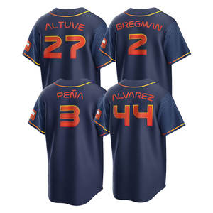 Camisetas de Béisbol Cosidas de la Ciudad Espacial <span class=keywords><strong>2022</strong></span>, Houston 27 José Altuve 44 Yordan Álvarez 2 Alex Bregman 3 Jeremy Peña - Product Image 2
