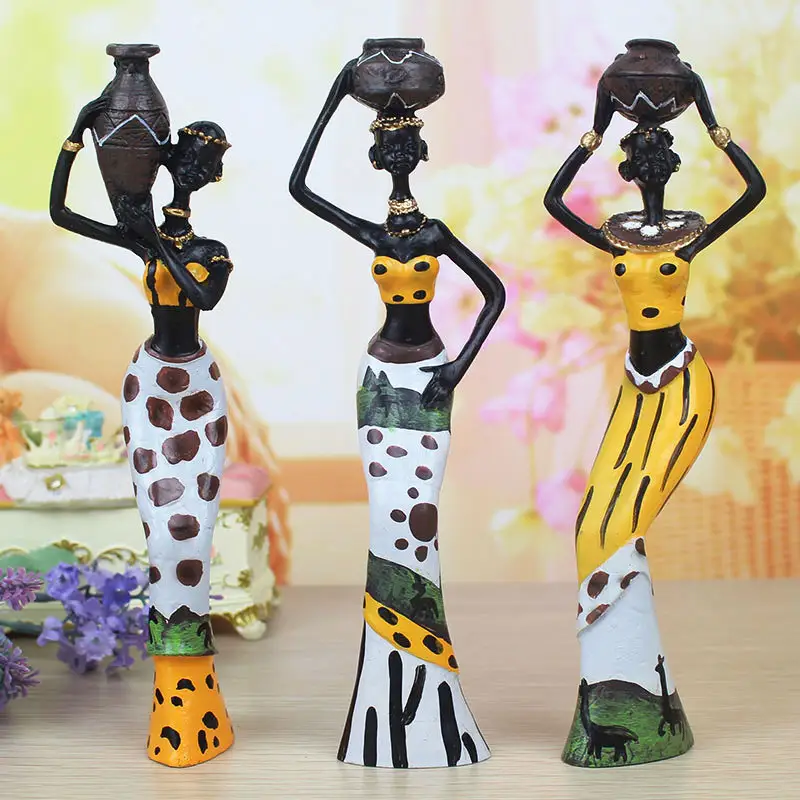 Três-piece exotic boneca resina artesanato ornamentos quarto casamento decoração presentes criativos