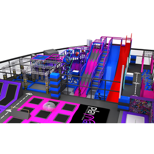 Trampolino per bambini parco trampolino all'aperto con trampolino per giochi di arrampicata con palline oceaniche - Product Image 5