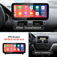 Autoradio LINUX 12,3 pouces pour Mercedes Benz Classe C W204 C180 200 S204 avec CarPlay sans fil, lecteur DVD automobile, unité principale