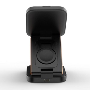 Nouvelle Offres Spéciales 3 en 1 Station de charge sans fil Portable pliable <span class=keywords><strong>chargeur</strong></span> sans fil magnétique pour <span class=keywords><strong>iPhone</strong></span> Airport <span class=keywords><strong>Apple</strong></span> Watch - Product Image 4
