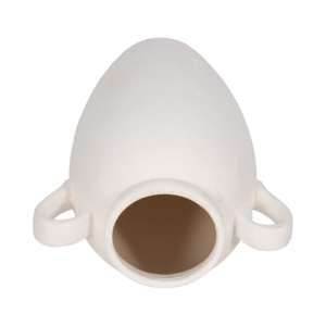 Vaso in ceramica con manici testurizzati per l'arredamento del soggiorno e come complemento decorativo per la casa, vaso decorativo per fiori. - Product Image 6