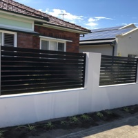 Pagar Aluminium Horizontal Berkualitas Tinggi untuk Privasi Taman, Pagar Aluminium Dekoratif untuk Privasi Luar Ruangan, Pagar Aluminium DIY
