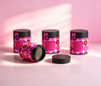 Offre Spéciale – Bouteille de 90 ml noire mate pour compléments alimentaires, pots en verre anti-odeur pour aliments floraux, avec couvercle en bakélite résistant aux enfants et étiquette