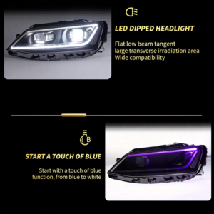 Luces para Auto VW Jetta, Lentes de Proyector para Faros Delanteros 2011-2019 MK6, Luz Dinámica LED, Accesorio Automotriz - Product Image 4