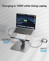 Stasiun Dock Laptop BENFEI dengan USB C 6in1, HD MI 4K 60Hz, Gigabit Ethernet, 100W PD, 1*USB C 3.2 dan 2*USB A 3.2