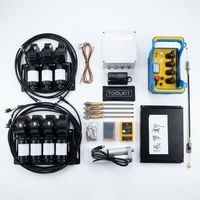 Télécommande de grue hydraulique 24V, télécommande à solénoïde, joystick sans fil industriel pour grue avec 4 leviers