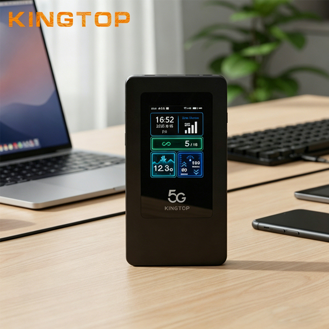 KINGTOP M2A-77 5G Mobile Hotspot Unlocked Supports Esim with 16 Users Simultaneously Portable MiFi for Office & Team