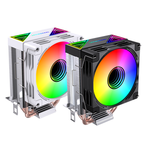 Lovingocool Quạt làm mát <span class=keywords><strong>CPU</strong></span> RGB 90mm Quạt làm mát không khí 2 ống làm mát nhiệt 4 chân PWM Intel LGA2011 1200 1700 làm mát Bộ xử lý 115x AM4 - Product Image 1