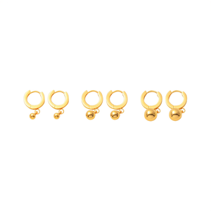 Boucles d'oreilles pendantes tendance en acier inoxydable 316L avec placage or PVD, résistantes et durables - Product Image 2