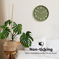 Jam Dinding Plastik Kaca Senyap Custom Baru 10 Inch Kamar Tidur Ruang Tamu Digital Dekorasi Rumah Mewah