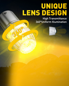 หลอดไฟ LED AUXITO 1157 4.4W 2000K 12V 24V สีเหลือง สว่างพิเศษ สำหรับไฟเลี้ยว - Product Image 5